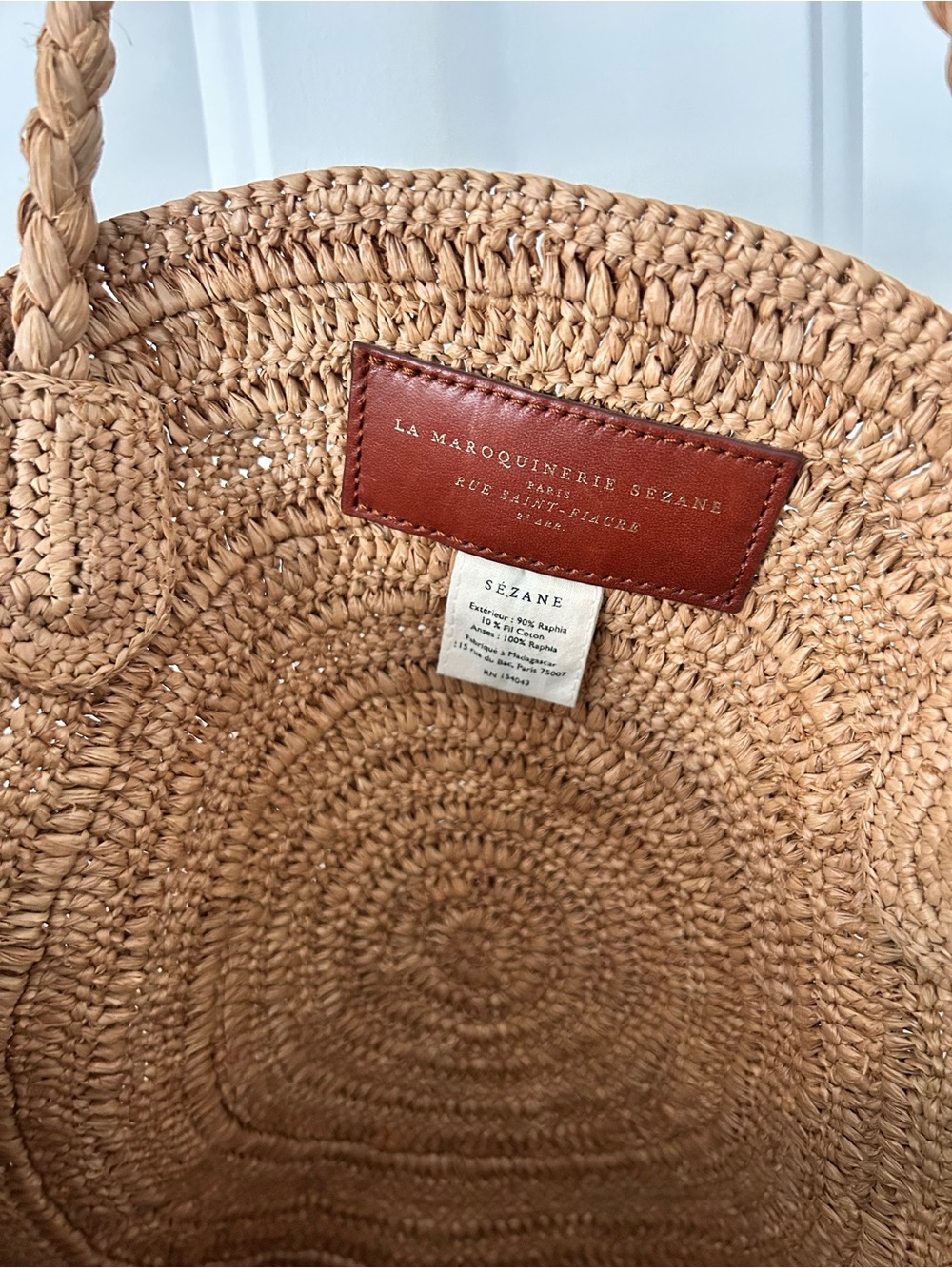 Sezane June Basket Bag Raffia with flowers 🌼 - Picture 8 of 13